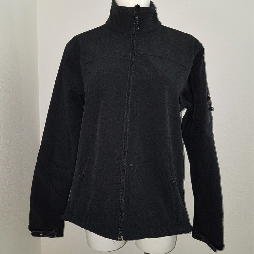 Black Diamond Soft Shell Jacket Women's Medium Full-Zip Fleece Lined FLAWS AS IS